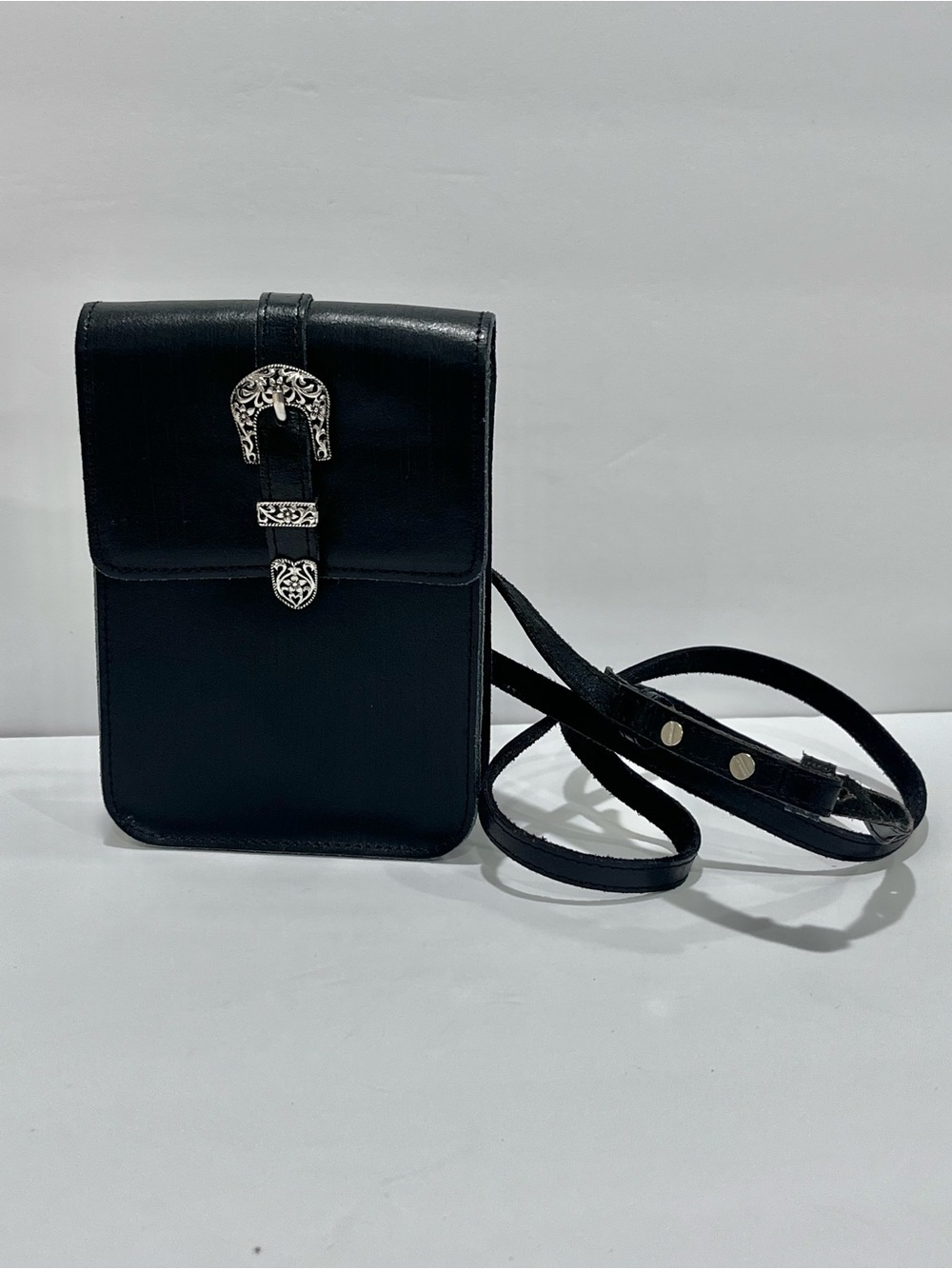 Most Wanted USA Crossbody Bag With Decorative Western Silver Buckle